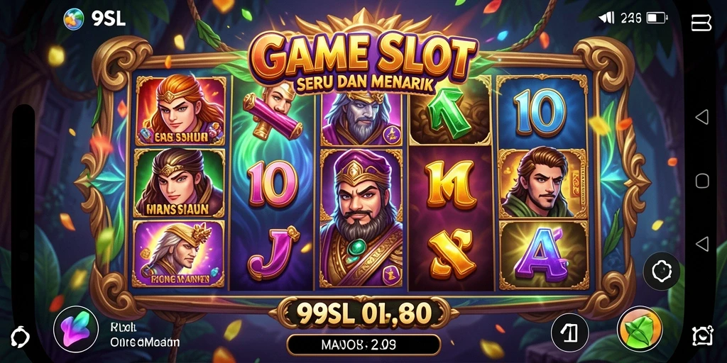 Screenshot gameplay 9SL menampilkan kombinasi simbol yang menang.