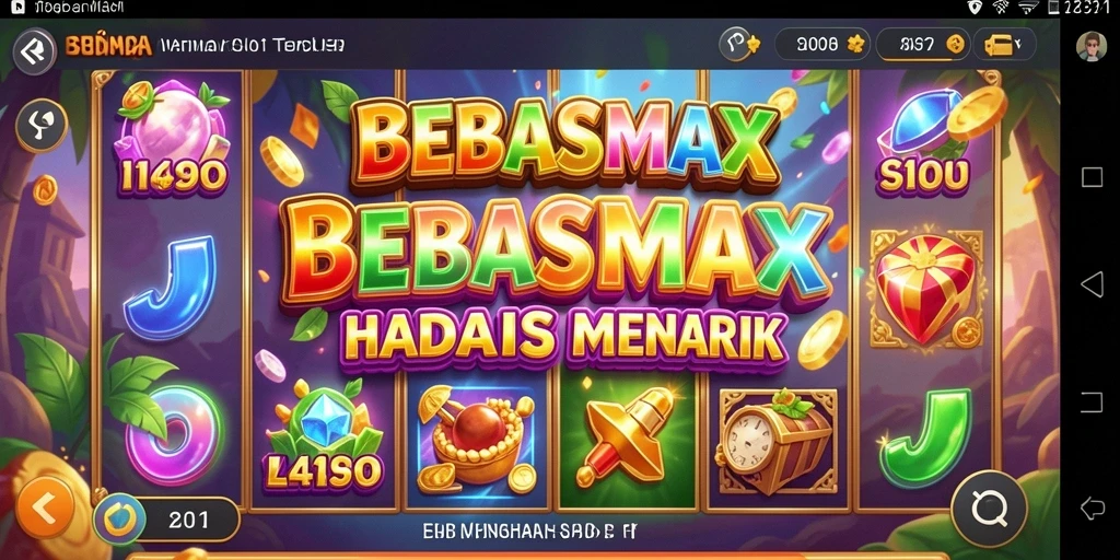 Screenshot gameplay BEBASMAX yang penuh aksi dan hadiah.