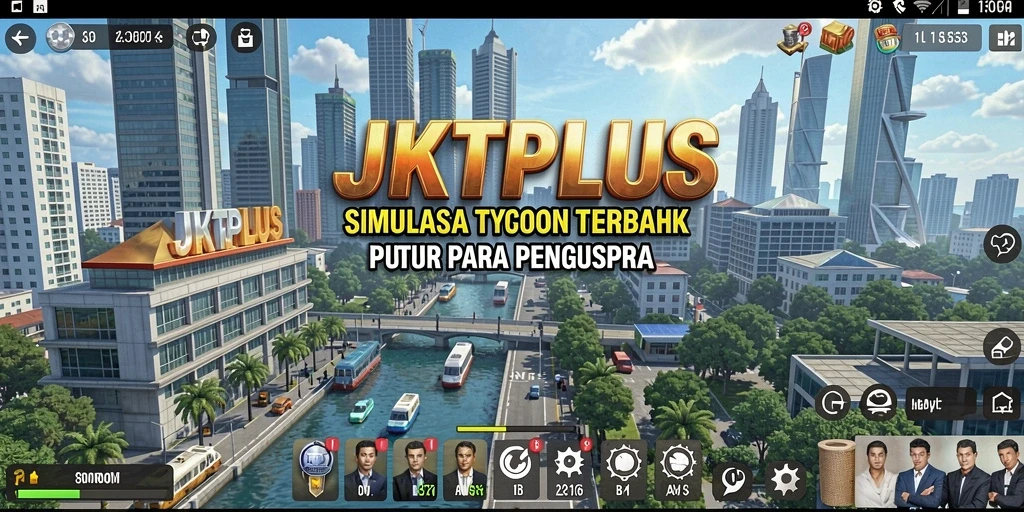 Menampilkan gameplay seru JKTPLUS dengan elemen manajemen yang mendalam.