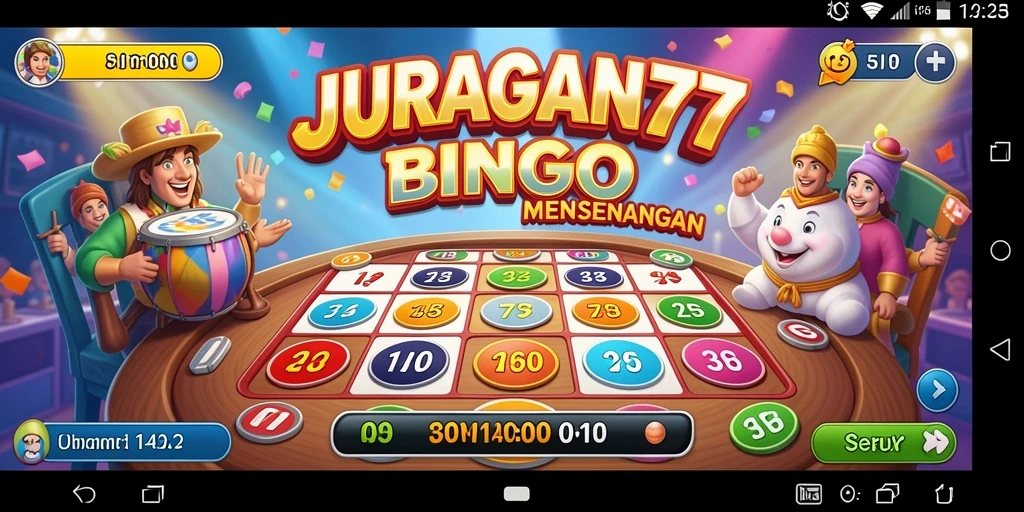 Screenshot utama JURAGAN77 menampilkan gameplay Bingo yang menarik.