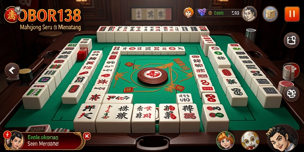 Screenshot OBOR138 menampilkan gameplay yang seru dan menantang di Mahjong.