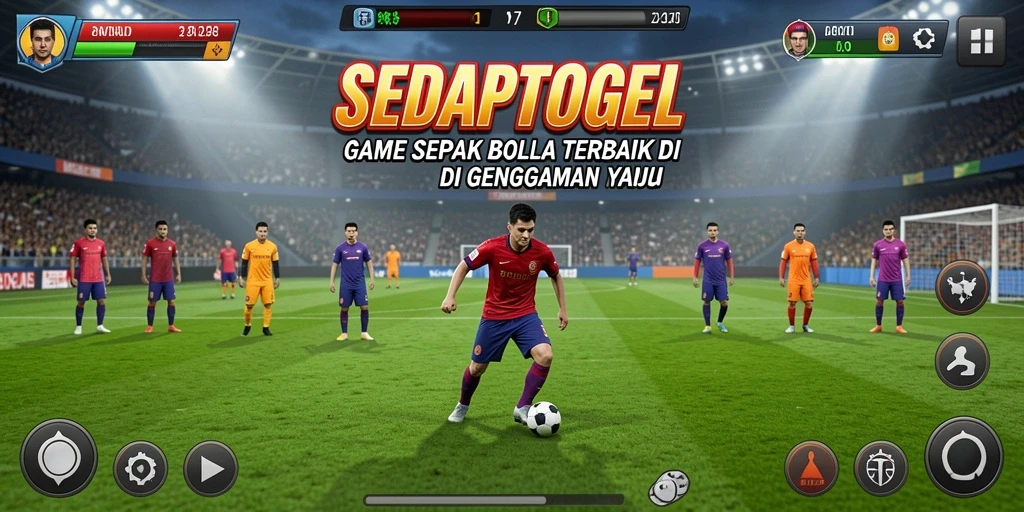 Tampilan gameplay menarik dari SEDAPTOGEL dengan aksi sepak bola yang mendebarkan.