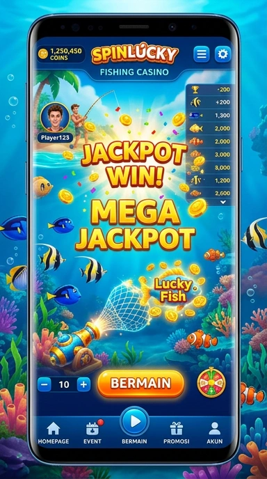 Menampilkan proses unduh aplikasi yang cepat di spinlucky.